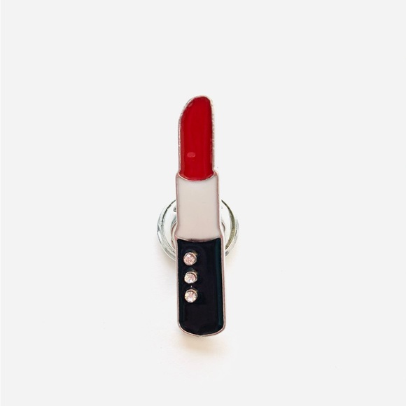 💄3/$10💄- Red Lipstick Pin for Jackets, Purses, Scarves, Makeup Gifts & more - Picture 1 of 4